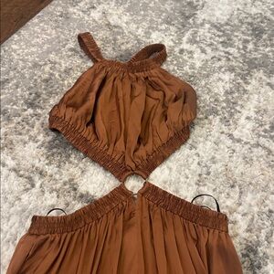 Forever 21 Brown Halter Dress